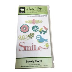 CRICUT Lite Lovely‎ Floral Cartridge Keypad Overlay 50 Images Font Scrapbook